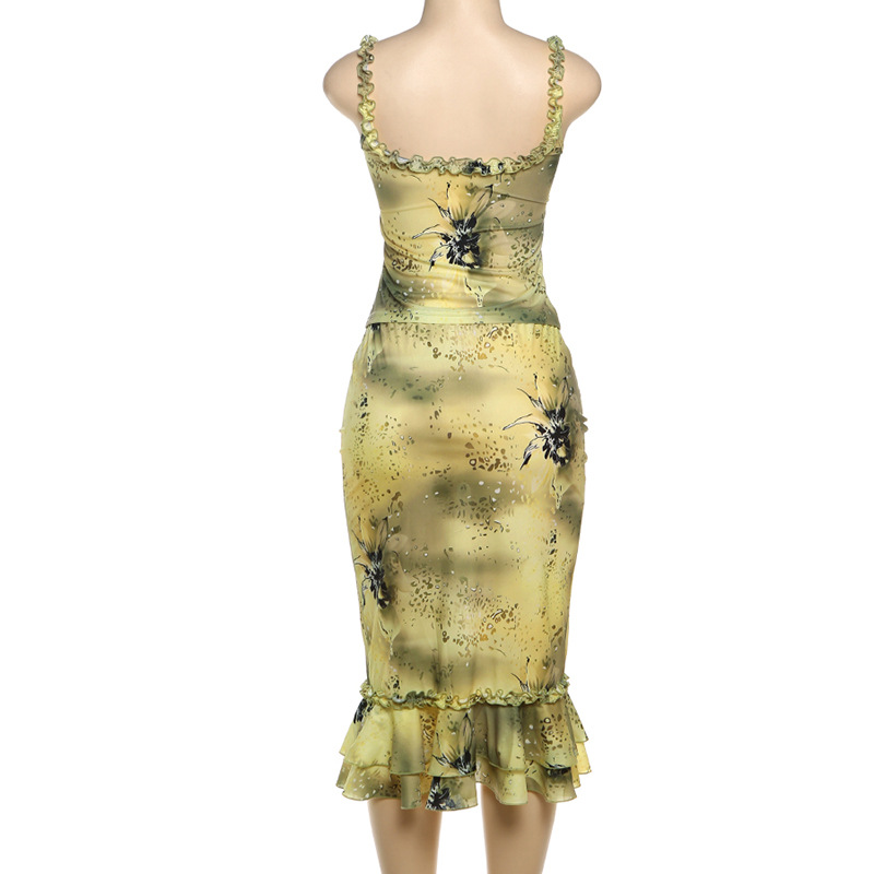Ensemble 2 pièces pour femme,  - Midi Skirt Floral avis et prix