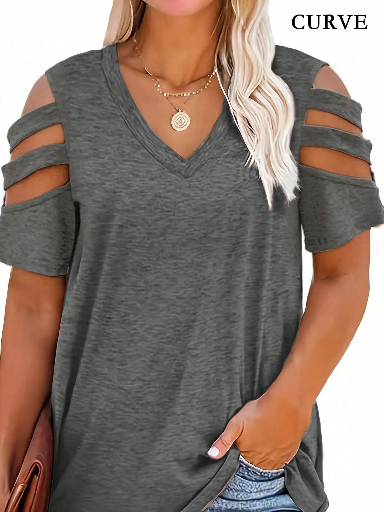 Femmes mode grande taille 1XL- - Blouse Off Shoulder avis et prix