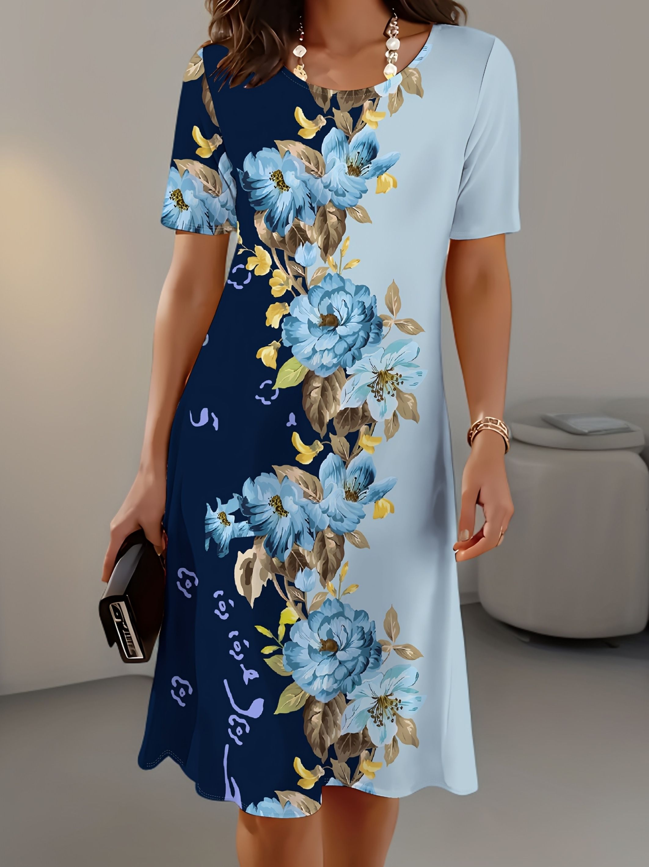 Nouvelle robe pour femme, élég - Midi Skirt Floral avis et prix