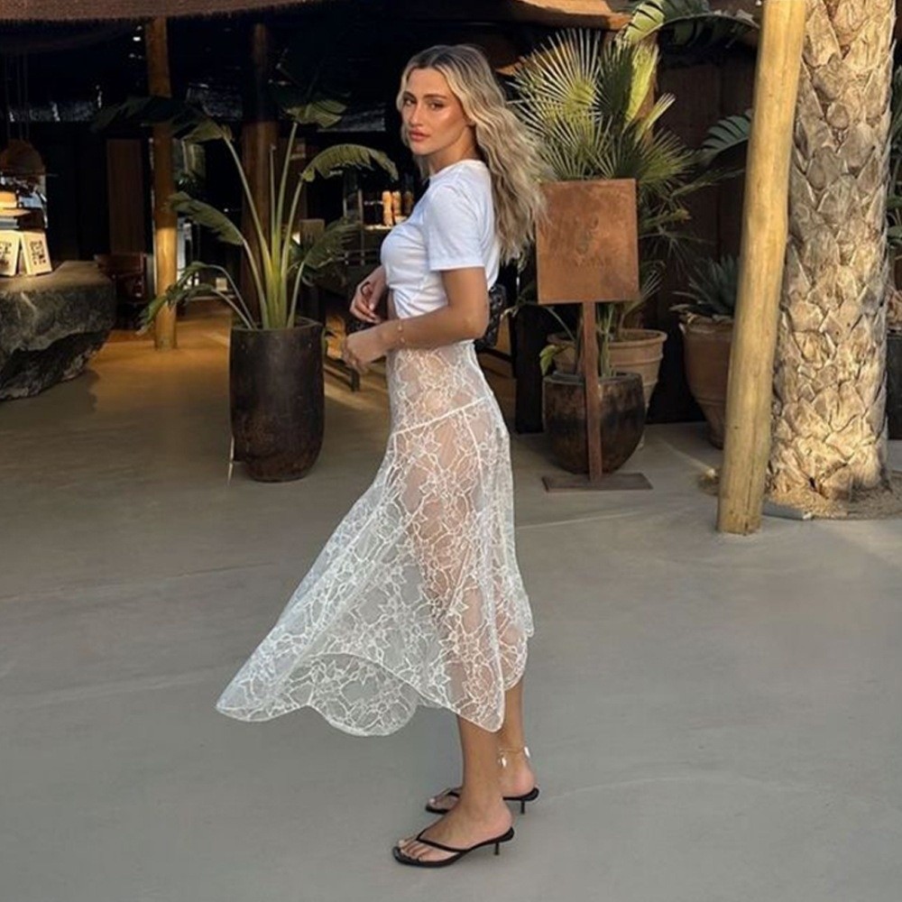 Robe de plage en dentelle de c - Midi Skirt Floral avis et prix