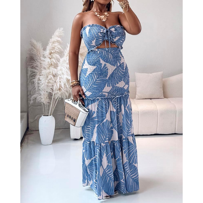 Robe de vacances florale CHICM - Maxi Dress Halter avis et prix
