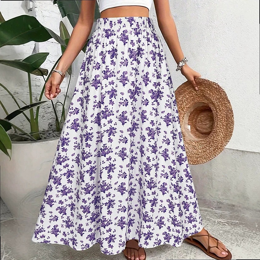 Jupe midi bohème à imprimé flo - Midi Skirt Floral avis et prix
