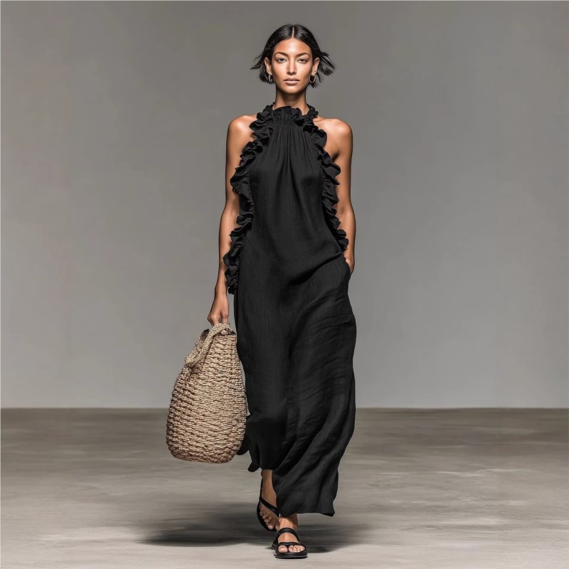 Robe longue maxi personnalisab - Maxi Dress Halter avis et prix